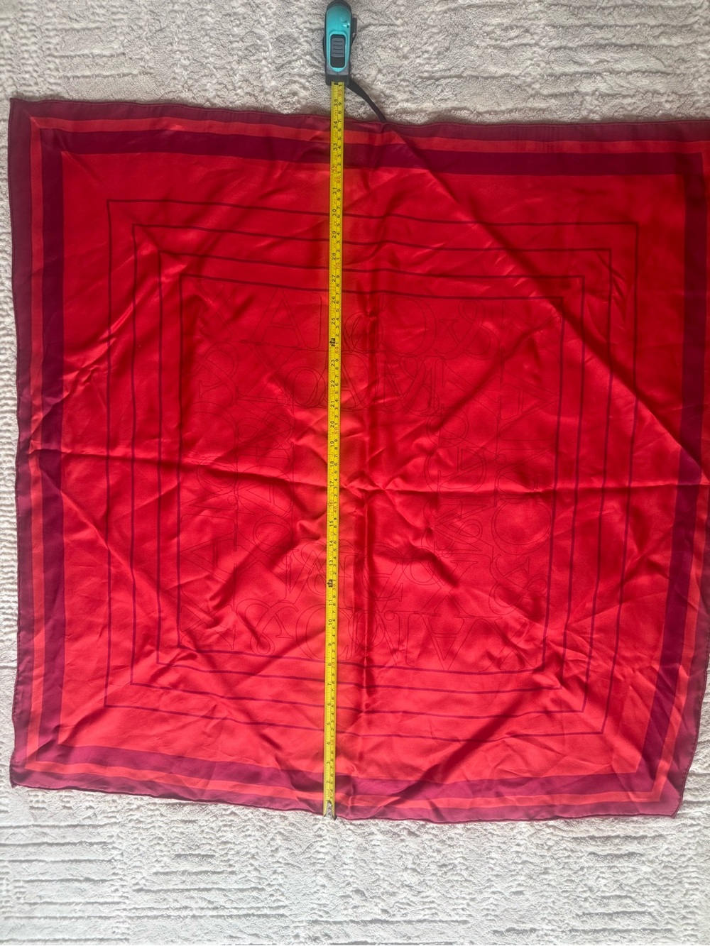 Weekend Max Mara Red and Dark Red Silk Scarf